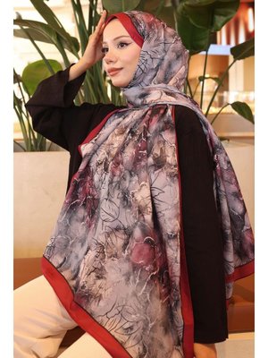 Kırmızı Desenli Şal