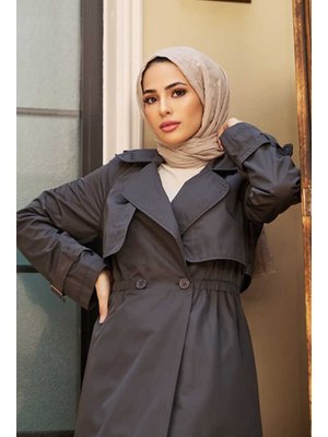 Antrasit Allerli Trençkot