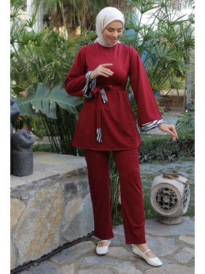 Bordo Garnili İkili Takım