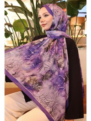Mor Desenli Şal