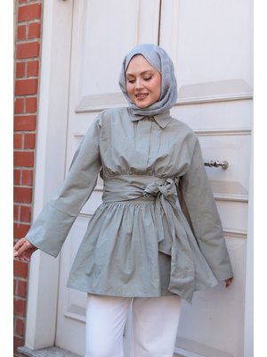 Bali Poplin Gömlek Küf Yeşil