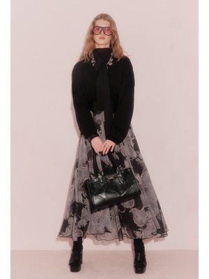 Volanlı Geniş Etek Sıenna Volanlı Geniş Etek Sıenna