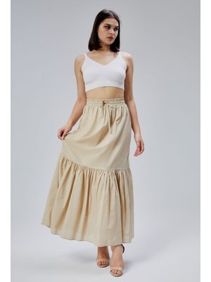 Vizon Regular Pamuklu Vual Etek Vizon Regular Pamuklu Vual Etek