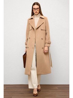 Pelerin Detaylı Kruvaze Kaban A.kamel