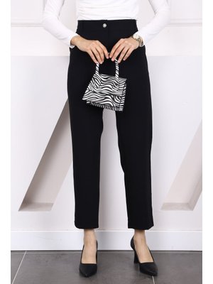 Siyah Büyük Beden Kumaş Pantolon Siyah Büyük Beden Kumaş Pantolon