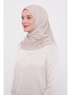 Vizon Renk Şal Görünümlü Hazır Pratik Geçmeli Hijab Bone Vizon Renk Şal Görünümlü Hazır Pratik Geçmeli Hijab Bone
