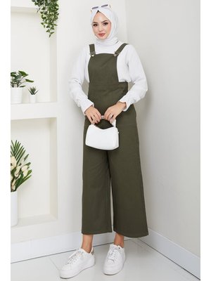 Haki Gülru Cepli Gabardin Tulum Haki Gülru Cepli Gabardin Tulum