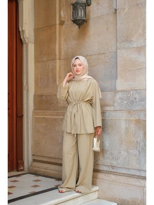 Taş Detaylı İkili Takım Küf Yeşil Taş Detaylı İkili Takım Küf Yeşil