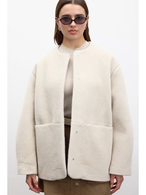 Bej Cepli Kaşe Kaban