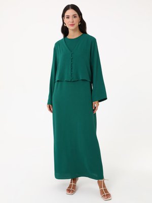 Aerobin Tunik Elbise İkili Takım Zümrüt Yesili