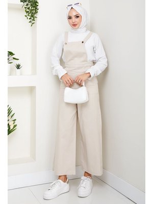 Bej Gülru Cepli Gabardin Tulum Bej Gülru Cepli Gabardin Tulum