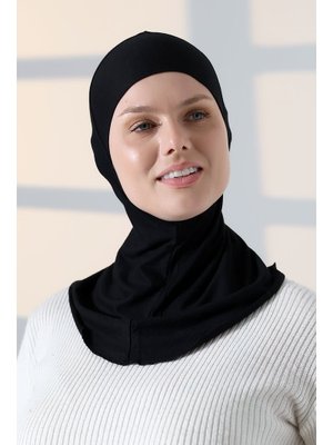 Siyah Pratik Boyunluklu Geçmeli Büyük Bone Siyah Pratik Boyunluklu Geçmeli Büyük Bone