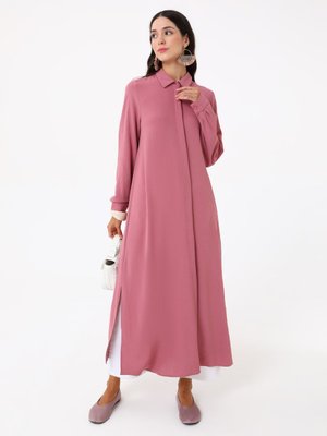 Aerobin Boydan Düğmeli Uzun Tunik Koyu Gul Aerobin Boydan Düğmeli Uzun Tunik Koyu Gul