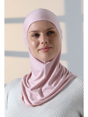 Pembe Pratik Boyunluklu Geçmeli Büyük Bone Pembe Pratik Boyunluklu Geçmeli Büyük Bone