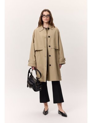 Bel Ayarlamalı Hafif Trençkot Taş Bel Ayarlamalı Hafif Trençkot Taş