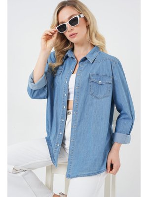 Mavi Uzun Kot Gömlek Mavi Uzun Kot Gömlek