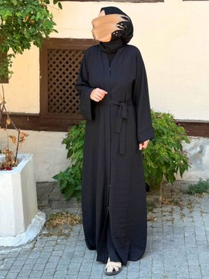 Pamuk Kumaş Çıtçıt Düğmeli Abaya Pamuk Kumaş Çıtçıt Düğmeli Abaya