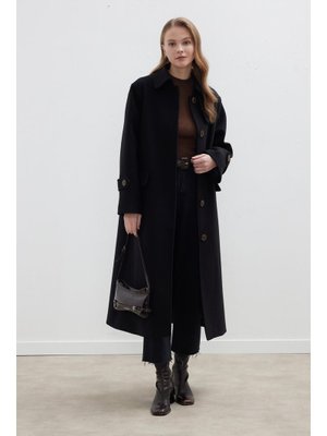 Siyah Nora Kaşe Kaban Siyah Nora Kaşe Kaban