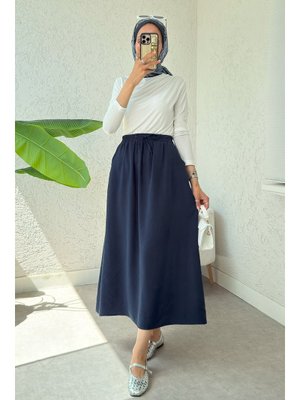 Lacivert Umay Cepli Etek