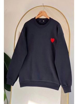 Lacivert Lacıvert Kalpli Tunik