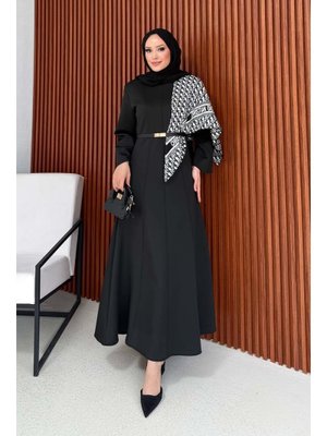 Kemerli Scuba Elbise Kemerli Scuba Elbise