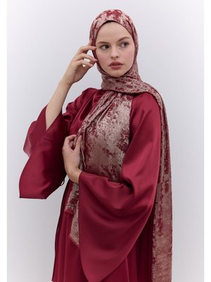 Kırmızı Luxury Shine Şal Kırmızı Luxury Shine Şal