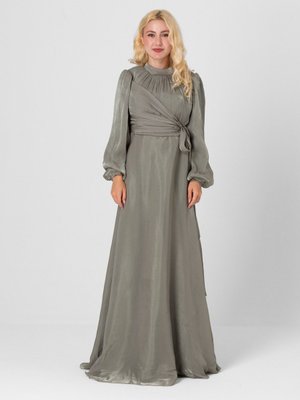 Haki Hare Abiye Elbise Haki Hare Abiye Elbise