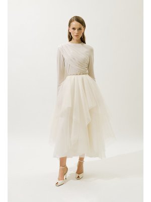 Bej Emılıa Katlı Tül Etek Bej Emılıa Katlı Tül Etek