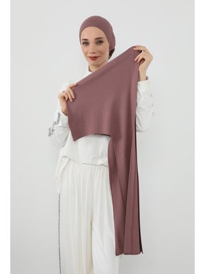 Gül Kurusu İç Boneli Hazır Penye Şal,ps