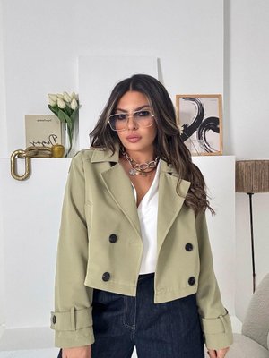 Açık Haki Kısa Trençkot Açık Haki Kısa Trençkot