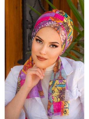 Renkli Etnik Atkılı Bone