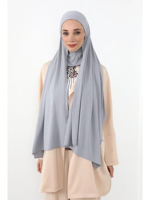 Gri Boynu Kapatan Ninja Boneli Pratik Penye Şal,ps