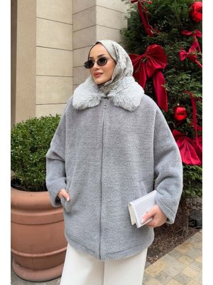 Angora Kürk Yaka Kaban Angora Kürk Yaka Kaban