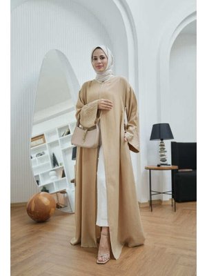 Bej Parça Boya Tensel Abaya