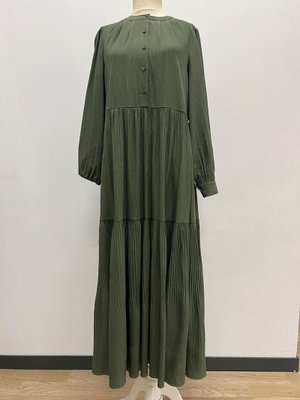 12625elb Düğmeli Dokulu Maxi Elbise 12625elb Düğmeli Dokulu Maxi Elbise