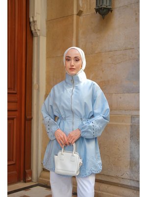 Mavi Nakış Detaylı Ceket Mavi Nakış Detaylı Ceket