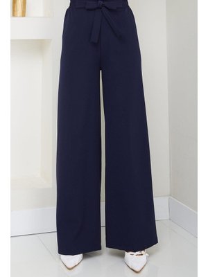 Lacivert Bağlamalı Pantolon Lacivert Bağlamalı Pantolon