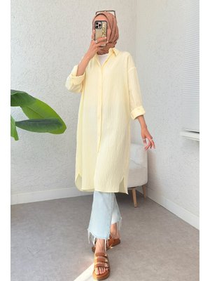 Sarı Çizgili Uzun Tunik Sarı Çizgili Uzun Tunik