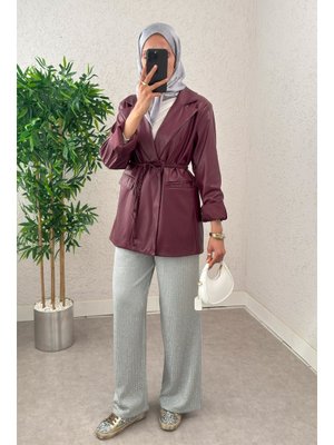 Gri Twins Full Taşlı Pantolon