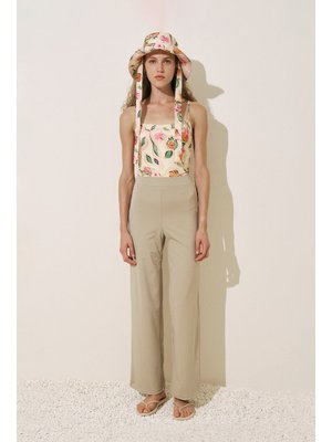 Yeşil Geniş Uzun Paça Mayo Pantolon Yeşil Geniş Uzun Paça Mayo Pantolon