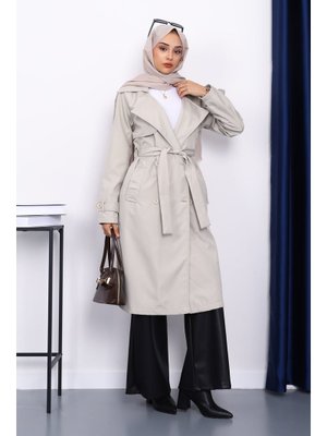 Taş Kruvaze Yaka Trençkot Taş Kruvaze Yaka Trençkot