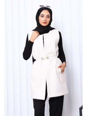 Taş Cepli Kürk Yelek