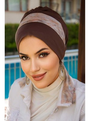 Ebru Batik Desen Bantlı Bone