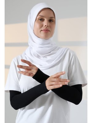 Avuç İçi Uzun Penye Kolluk Siyah Avuç İçi Uzun Penye Kolluk Siyah