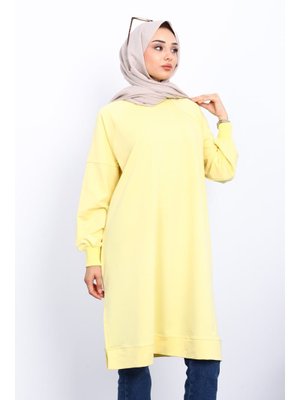 Sarı Yanları Yırtmaçlı Modal Tunik Sarı Yanları Yırtmaçlı Modal Tunik