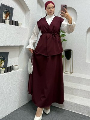 Bordo Luna İkili Takım Bordo Luna İkili Takım