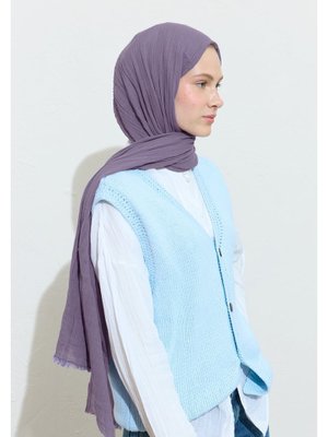 Pamuklu Keten Şal Blueberry Smoothıe Pamuklu Keten Şal Blueberry Smoothıe