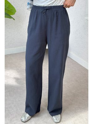 Lacivert Keten Cepli Pantolon Lacivert Keten Cepli Pantolon