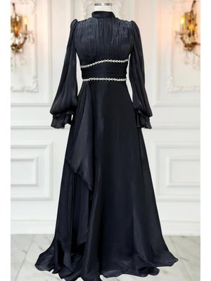 Siyah Alize Abiye Elbise