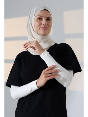 Krem Düz Dikişsiz Pratik Likralı Kolluk Penye Namaz Kolluğu Krem Düz Dikişsiz Pratik Likralı Kolluk Penye Namaz Kolluğu